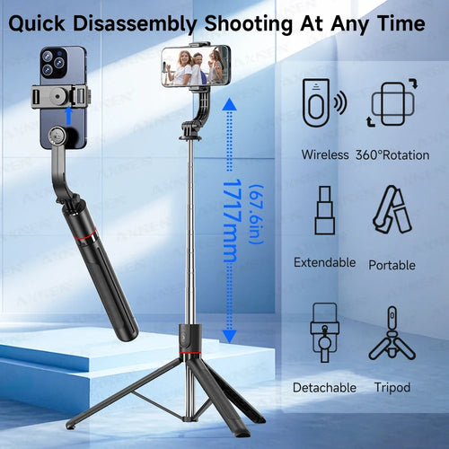 Extendable Phone Tripod Vlog Mount